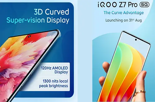 iQoo Z7 Pro 5G with a 3D curved Super Vision AMOLED 120Hz refresh rate display